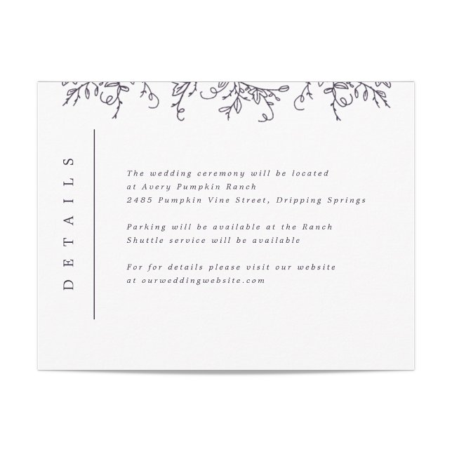 Pumpkin Vines Monogram Wedding Insert (Creator Uploaded)