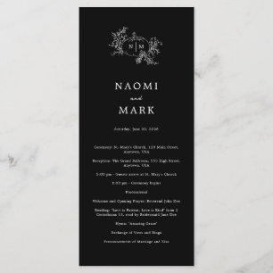 Pumpkin Vines Wedding Program Programme