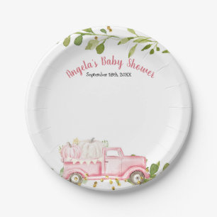 Pumpkin Vintage Truck Party Paper Plates