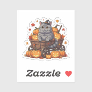 Pumpkin Wagon Brit – British Shorthair Halloween
