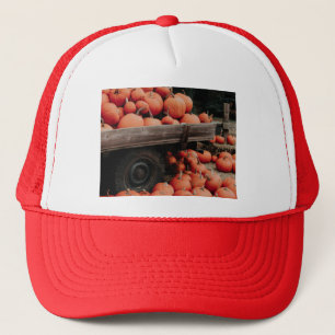 pumpkin wagon trucker hat