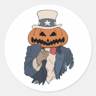 Pumpkin Wants You for Halloween Classic Round Sticker