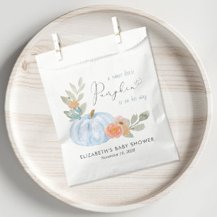 Pumpkin Watercolor Baby Boy Shower Favour Bags