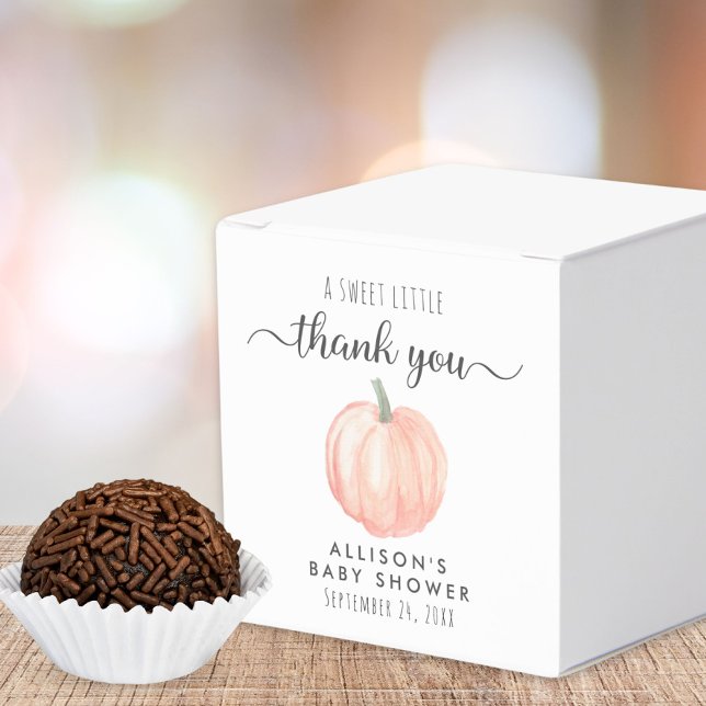 Pumpkin Watercolor Baby Shower Thank You Favour Box (Creator Uploaded)