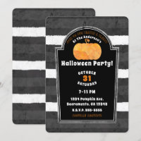 Pumpkin Watercolor Spooky Gravestone Halloween
