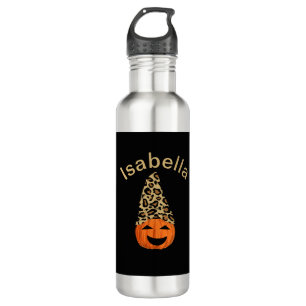 Pumpkin Wearing A Leopard Hat 710 Ml Water Bottle
