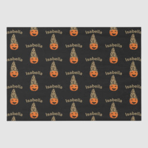 Pumpkin Wearing A Leopard Hat Tissue Paper