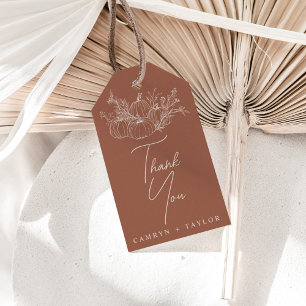Pumpkin Wedding Gift Tags