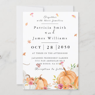Pumpkin Wedding Invitation