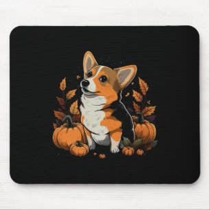 Pumpkin Welsh Corgi Costume On Welsh Corgi Hallowe Mouse Pad