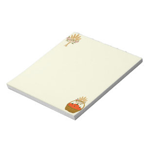 Pumpkin & Wheat Basket Notepad