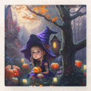 pumpkin/whimsical/Halloween/cartoon Glass Coaster