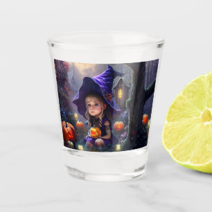 pumpkin/whimsical/Halloween/cartoon Shot Glass