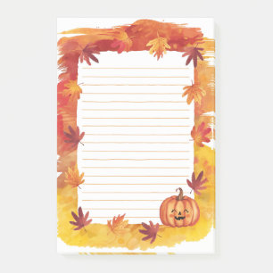 Pumpkin Whispers & Falling Leaves Post-it Notes