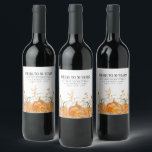 Pumpkin Wildflower 30th Birthday Personalised Wine Label<br><div class="desc">Fall pumpkins are nestled in delicate golden yellow and orange wildflowers to create an elegant aesthetic. All of the text is editable so you can easily craft your own special mood.</div>