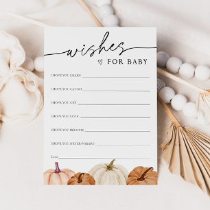 Pumpkin Wishes for Baby Card