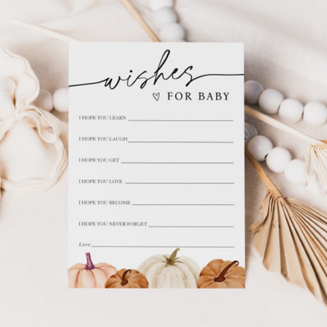 Pumpkin Wishes for Baby Card (Creator Uploaded)
