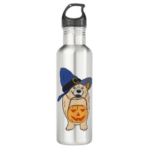 Pumpkin Witch Dog 710 Ml Water Bottle