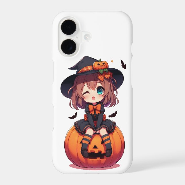 Pumpkin witch iPhone case (Back)