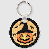 Pumpkin Witch Keychain