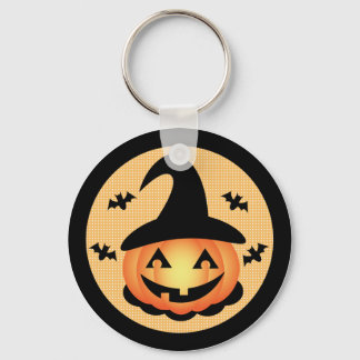 Pumpkin Witch Keychain