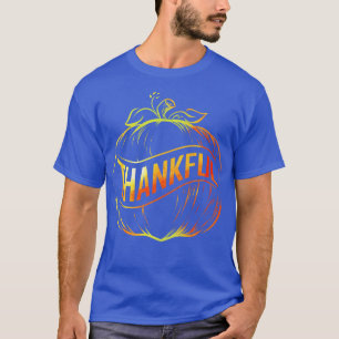 Pumpkin With Bandage Ribbon Thankful Thanksgiving T-Shirt