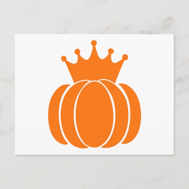 Pumpkin with Crown Postcard (Front)