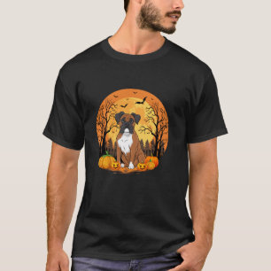 Pumpkin With Funny Halloween Costume Boxer Dog Lov T-Shirt