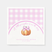 Pumpkin with pink bow in cage baby shower