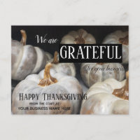 Pumpking Grateful Fall Business Thanksgiving