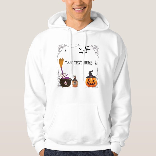 pumpking, halloween frame editable hoodie (Front)