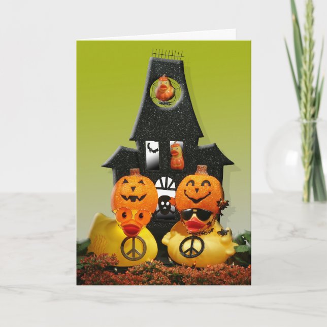 Pumpkinhead Family ("Trick or Peace!") Card (Front)