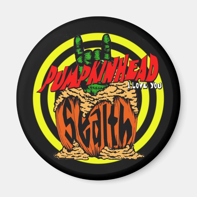 Pumpkinhead Zombie Rock Magnet (Front)