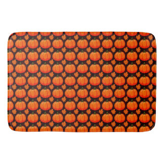 Pumpkins and Autumn Leaves Bath Mat