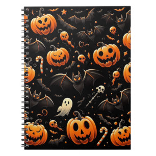 Pumpkins and bats notebook