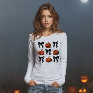 Pumpkins and Bows Halloween Tri-Blend Shirt