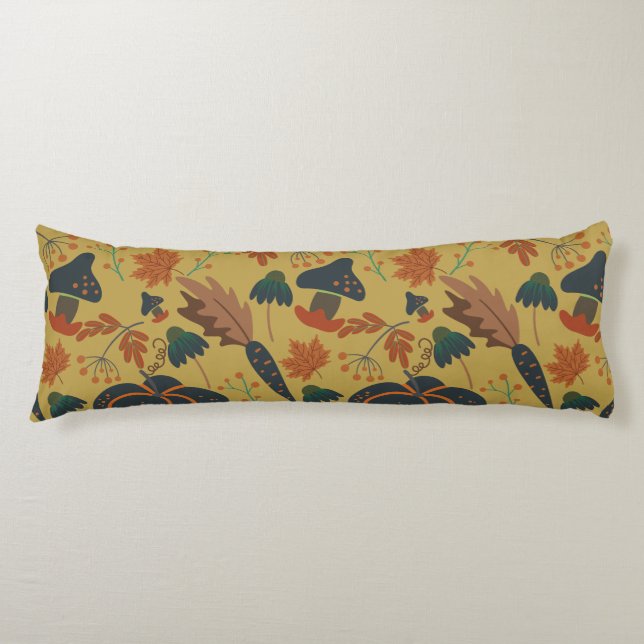 Pumpkins and carrots seamless pattern body cushion (Front)