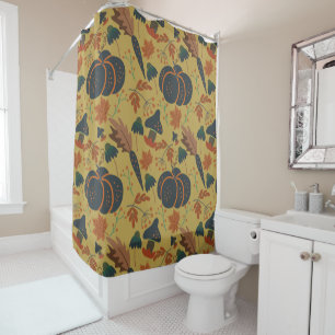 Pumpkins and carrots seamless pattern shower curtain
