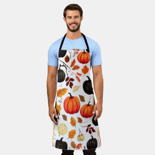 Pumpkins and Fall Leaves Apron