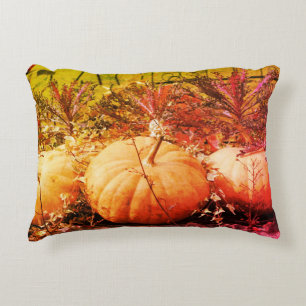Pumpkins And Fall Plants   Decorative Cushion
