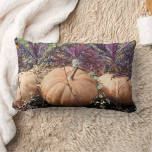 Pumpkins And Fall Plants   Lumbar Cushion