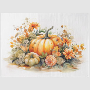 Pumpkins and Florals 6 Decoupage Paper