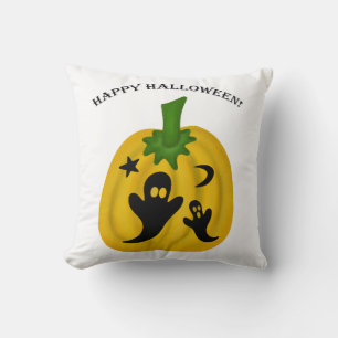 Pumpkins and ghosts cushion