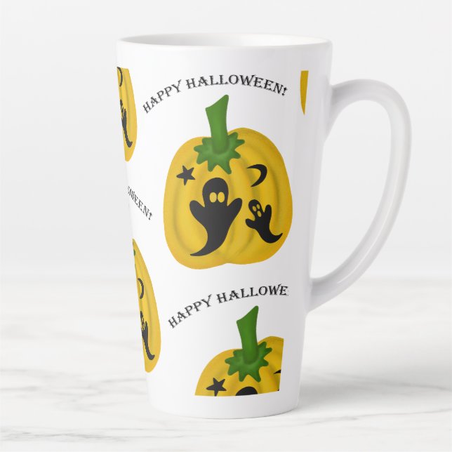 Pumpkins and ghosts latte mug (Right)