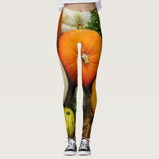Pumpkins And Gourds Leggings (Front)