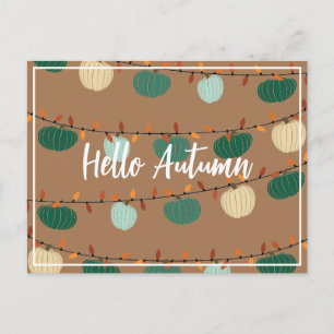 Pumpkins and Lights Postcard