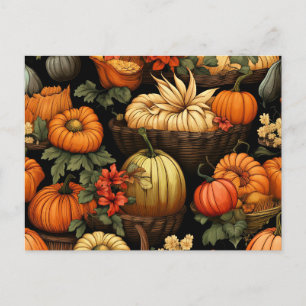 Pumpkins and More, Autumn, Postcard
