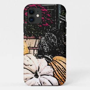 Pumpkins and Mum Autumn Picture iPhone 11 Case