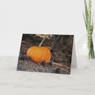Pumpkins and Pine Cones Note Card