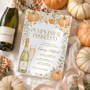 Pumpkins and Prosecco Fall Bridal Shower Invitation